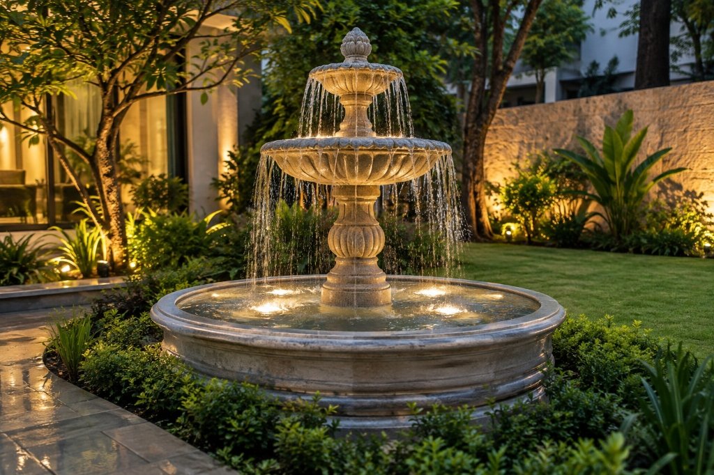 Garden Fountain Installation
